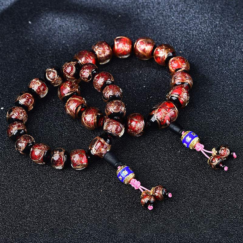 Tibetan Dragon Vein Agate Healing Bracelet 14mm