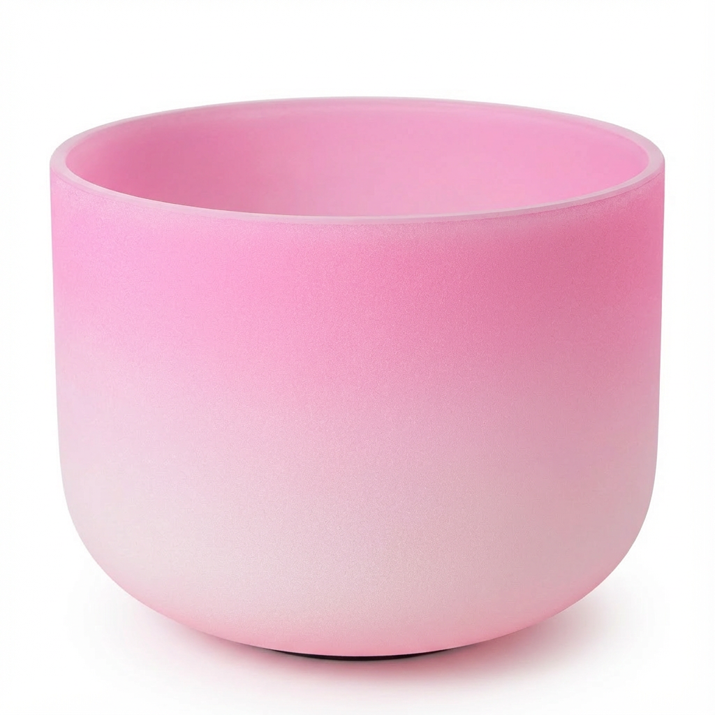 Heart Chakra Quartz Crystal Singing Bowl F Note