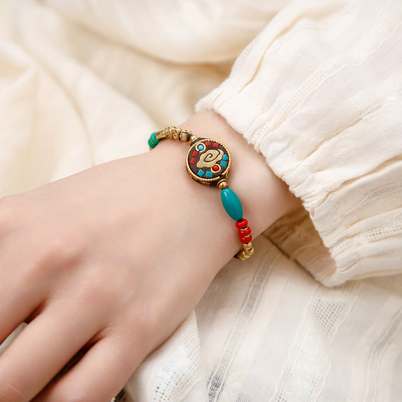 Turquoise Om Mani Padme Hum Protection Bracelet