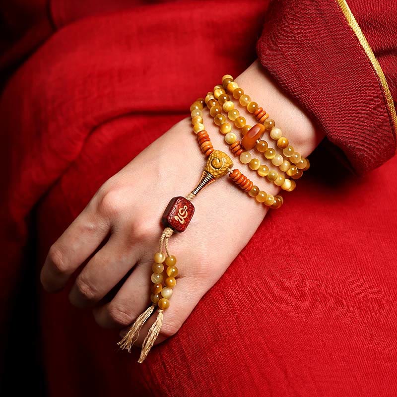 108 Bead Tiger Eye Protection Mala Bracelet 6mm or 8mm