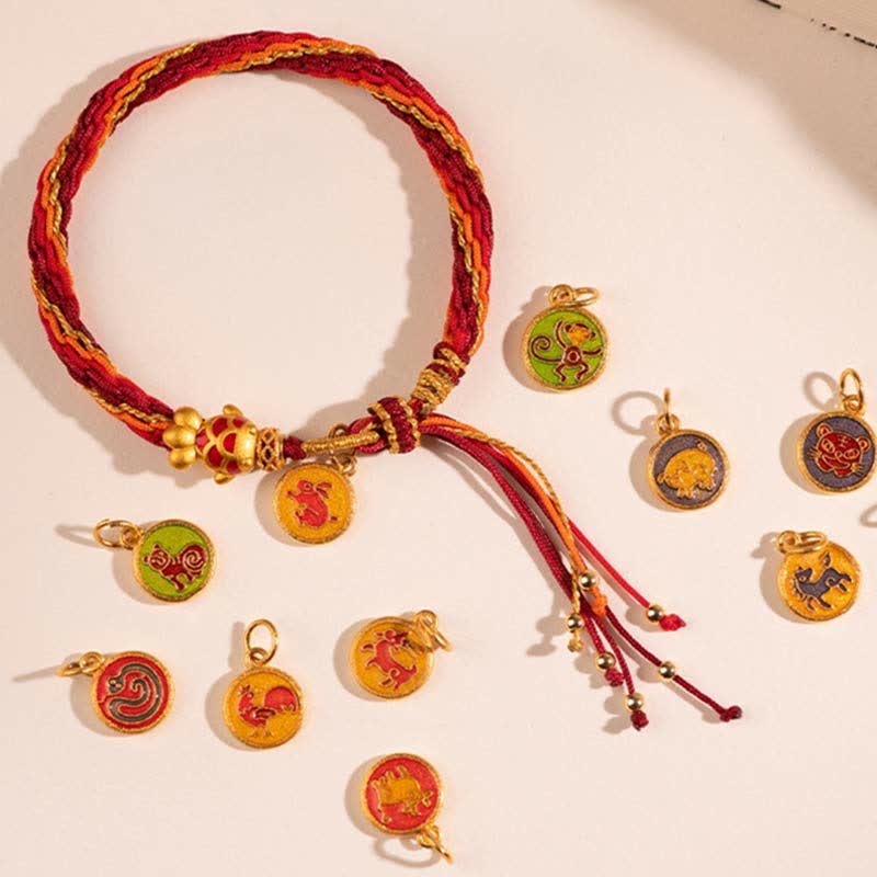 Chinese Zodiac Koi Fish Protection Red String Bracelet