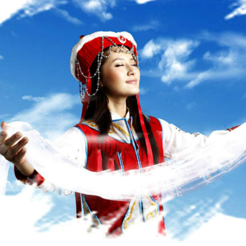 Tibetan Lucky Blessing Khata 5 Colors Dragon Phoenix Decor