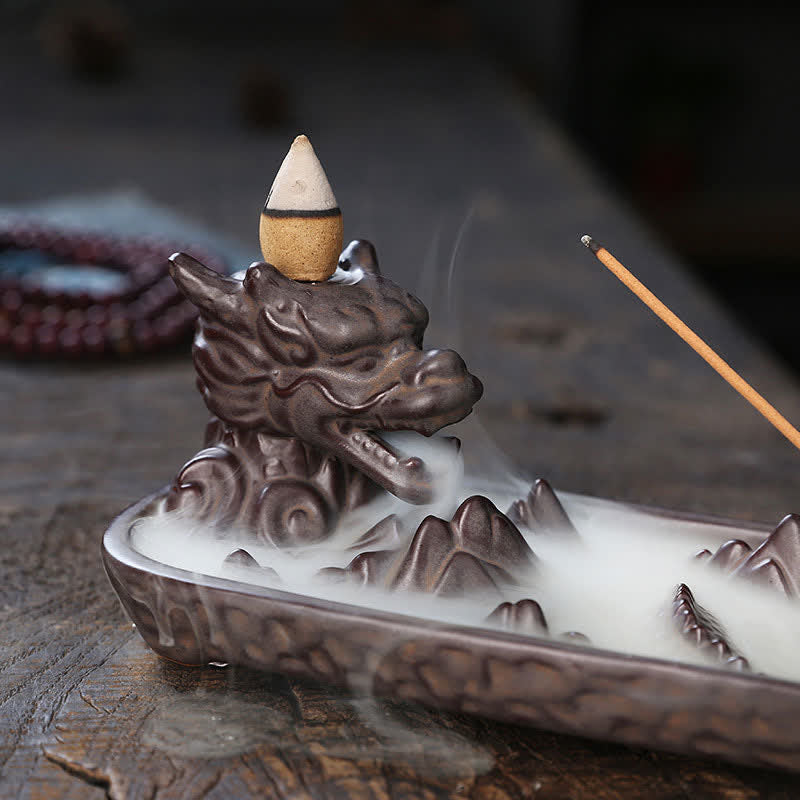Dragon Ceramic Incense Burner | Strength & Luck Decor