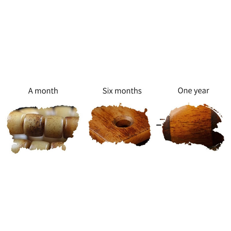 Tibetan Yak Bone 108-Bead Strength Mala Bracelet