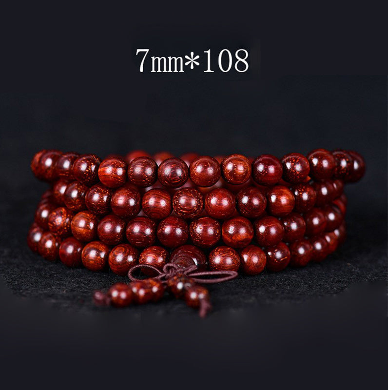 8mm Small Leaf Red Sandalwood Balance Bracelet