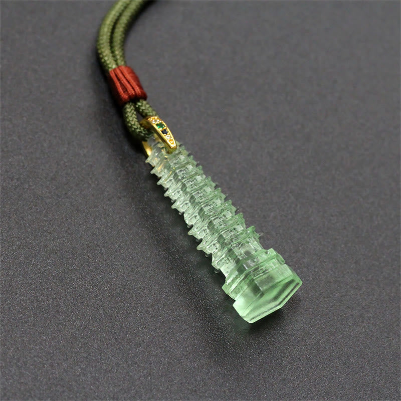Liuli Ancient Pagoda Spiritual Necklace for Wisdom
