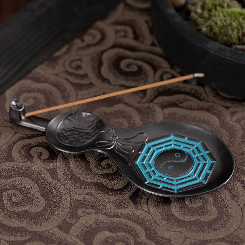 Copper Yin Yang Bagua Incense Burner Decoration 13.8cm