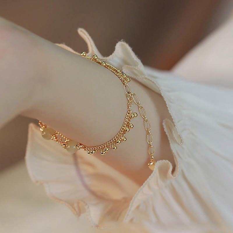 2 Layers Hetian Jade Bracelet for Luck & Prosperity