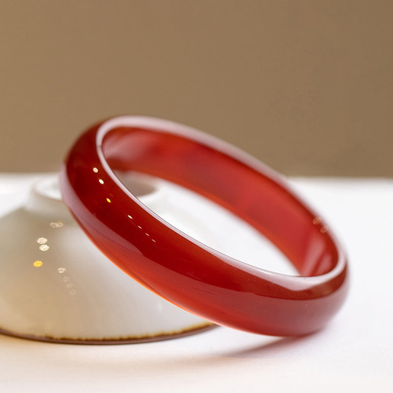 Red Agate Confidence Bracelet Bangle 56mm