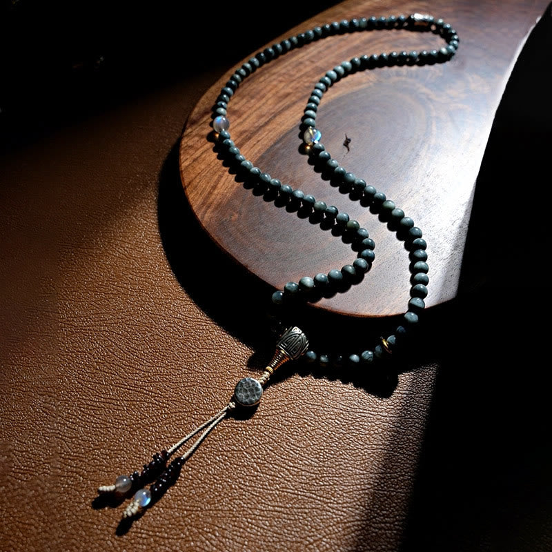108 Beads Eagle's Eye Stone Mala Bracelet for Positive Energy