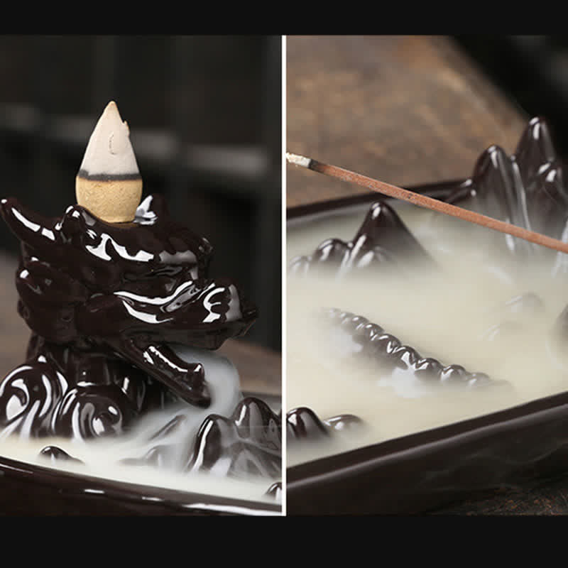 Dragon Ceramic Incense Burner | Strength & Luck Decor