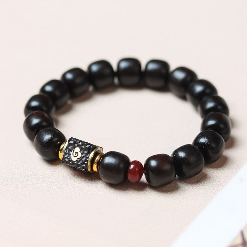 Ebony Wood Auspicious Clouds Calm Bracelet 14-16cm