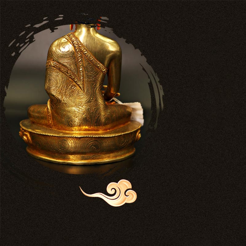 Copper Gold Plated Buddha Statue | Compassion & Serenity Decor