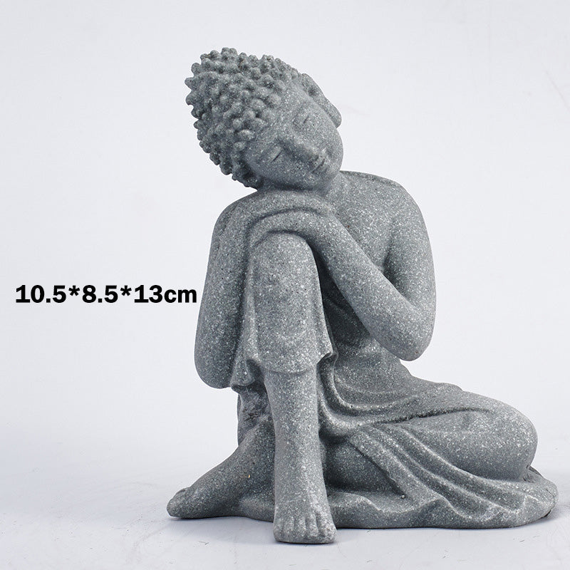 Natural Sandstone Buddha Statue | Meditation Compassion Decor