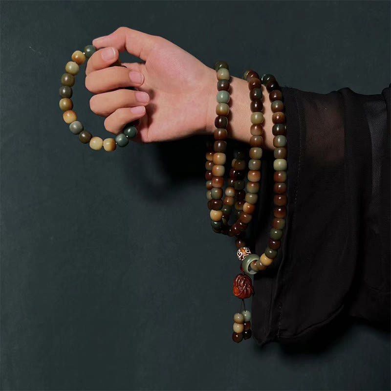 108 Beads Bodhi Seed Mala Bracelet for Peace & Wisdom