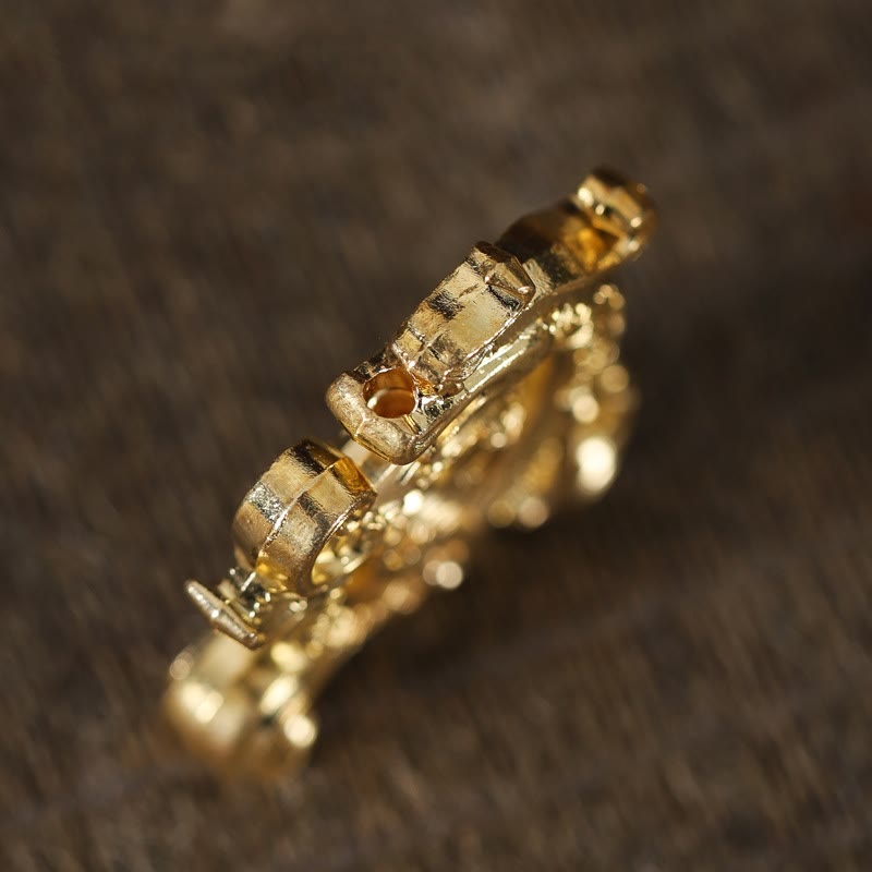 Mini Dragon Pattern Zinc Alloy Incense Burner 4x3.7cm