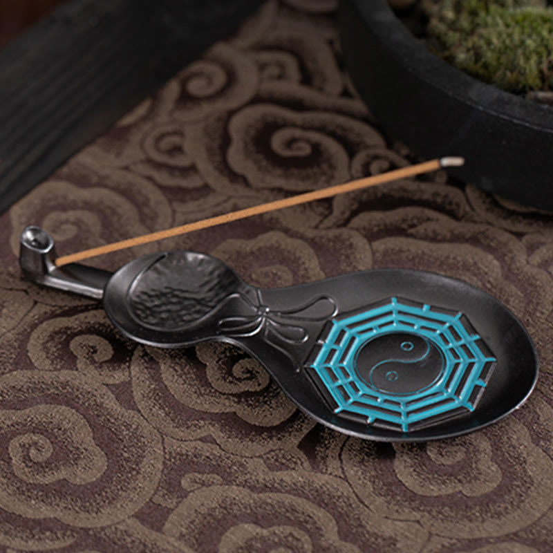 Copper Yin Yang Bagua Incense Burner Decoration 13.8cm