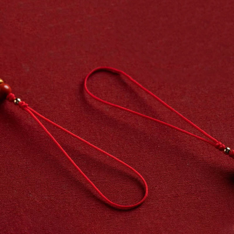 Cinnabar Koi Fish Charm Phone Hanging for Wealth & Luck