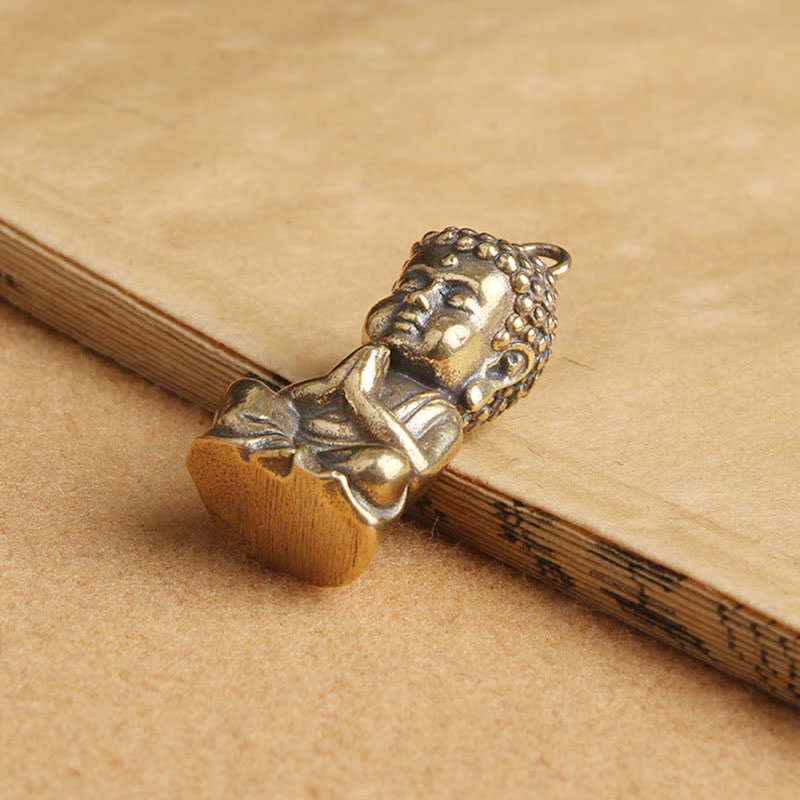 Copper Buddha Compassion Keychain Pendant for Mindfulness