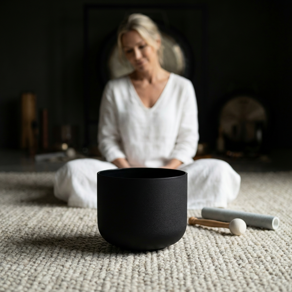 528Hz C Note Black Crystal Singing Bowl