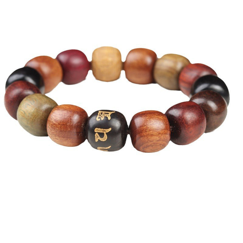 Ebony Wood Om Mani Padme Hum Purity Bracelet 14mm