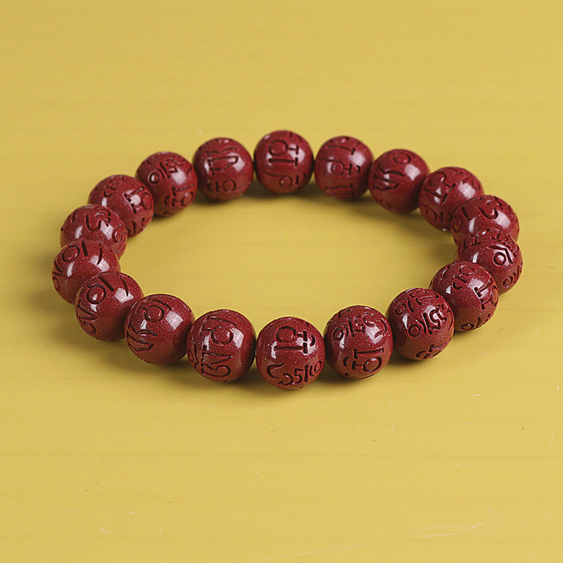 8mm Natural Double Pixiu Cinnabar Wealth Bracelet