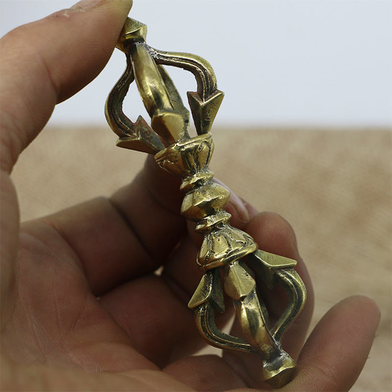 Small Five Prong Vajra Dorje in Copper | Spiritual Strength Symbol