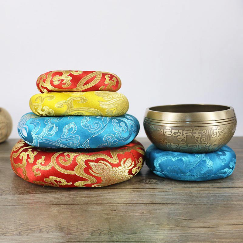Meditation Cushion for Tibetan Singing Bowls, Polyester 8-22cm