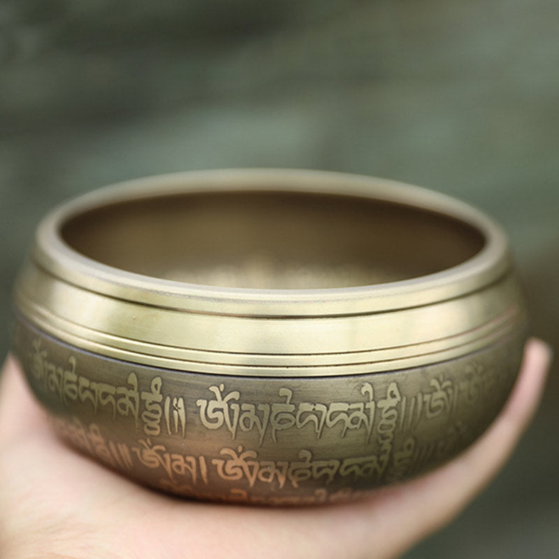 Tibetan Copper Singing Bowl 4.33IN for Meditation Focus