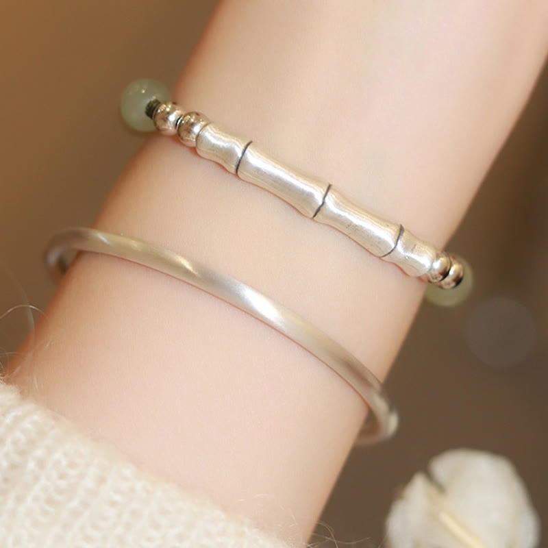 8mm Hetian Jade Fu Character Abundance Bracelet