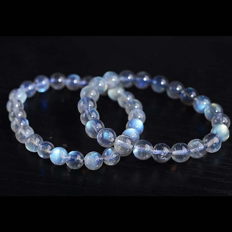 Natural Moonstone Healing Bracelet 6mm Beads for Calm