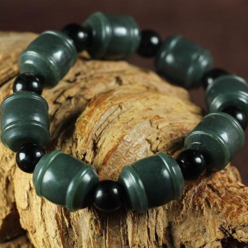 18mm Cyan Jade Cure Bracelet for Success & Healing