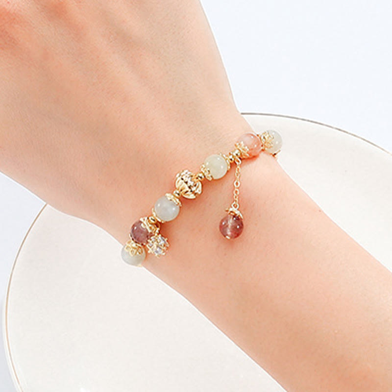 Rutilated Quartz Auspiciousness Bracelet 7mm Beads