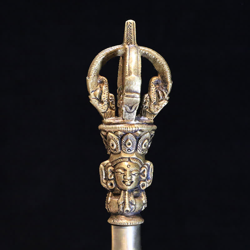 Copper Tibetan Bell and Vajra Meditation Set - Small