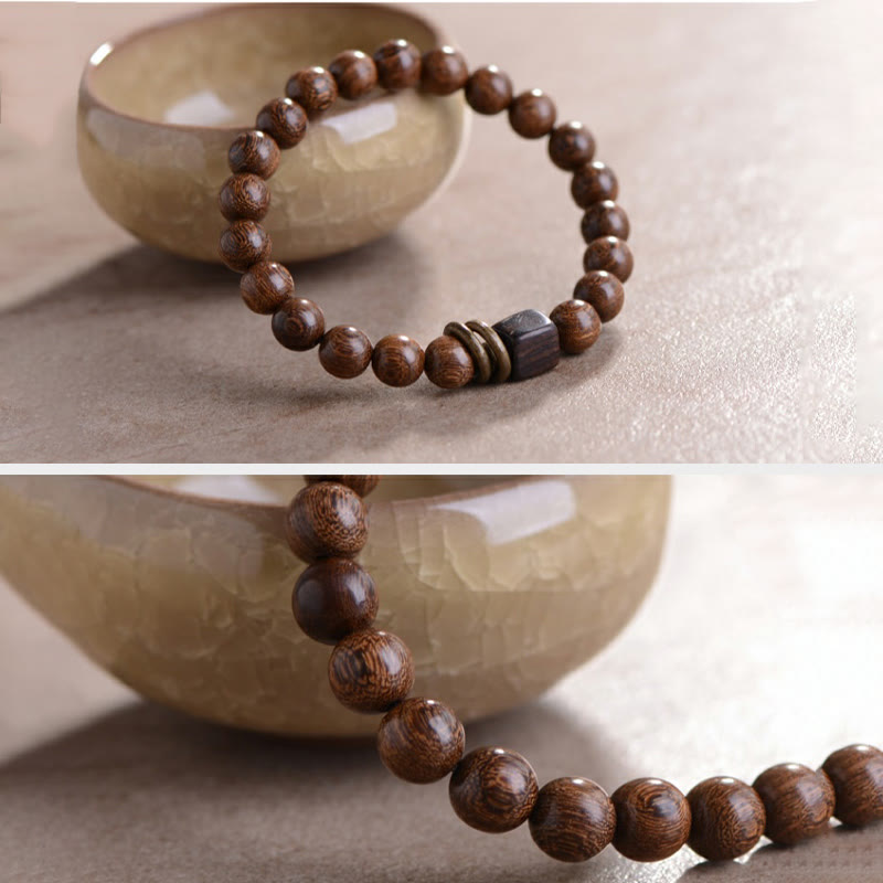 8mm Phoebe Zhennan Wood Spiritual Bracelet for Protection