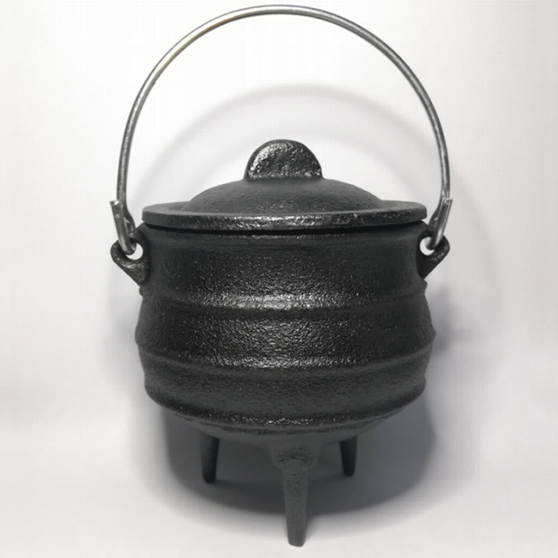Cast Iron Triple Moon Cauldron for Meditation Rituals