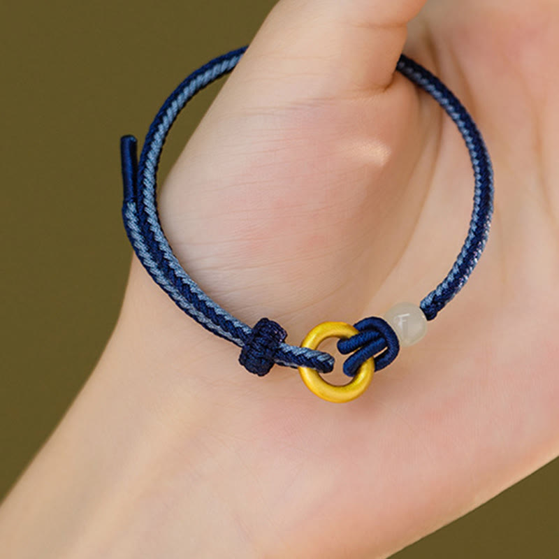 Hetian Jade Peace Buckle Bracelet 14-18cm | Sterling Silver