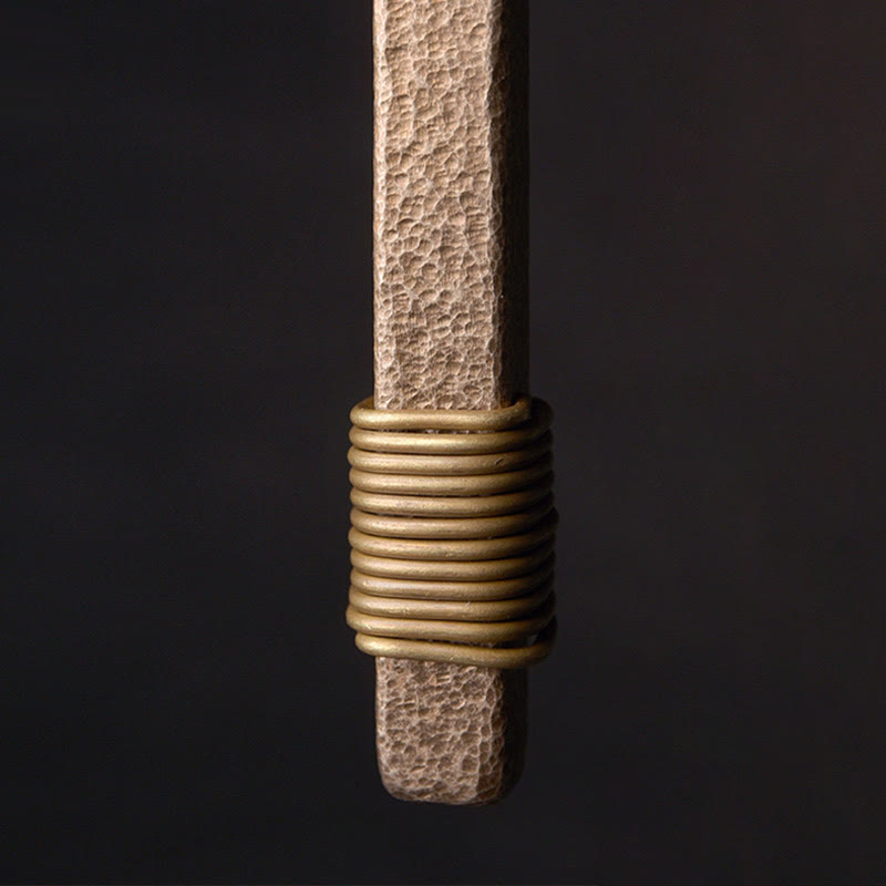 Copper Vintage Textured Wealth Necklace for Spiritual Luck