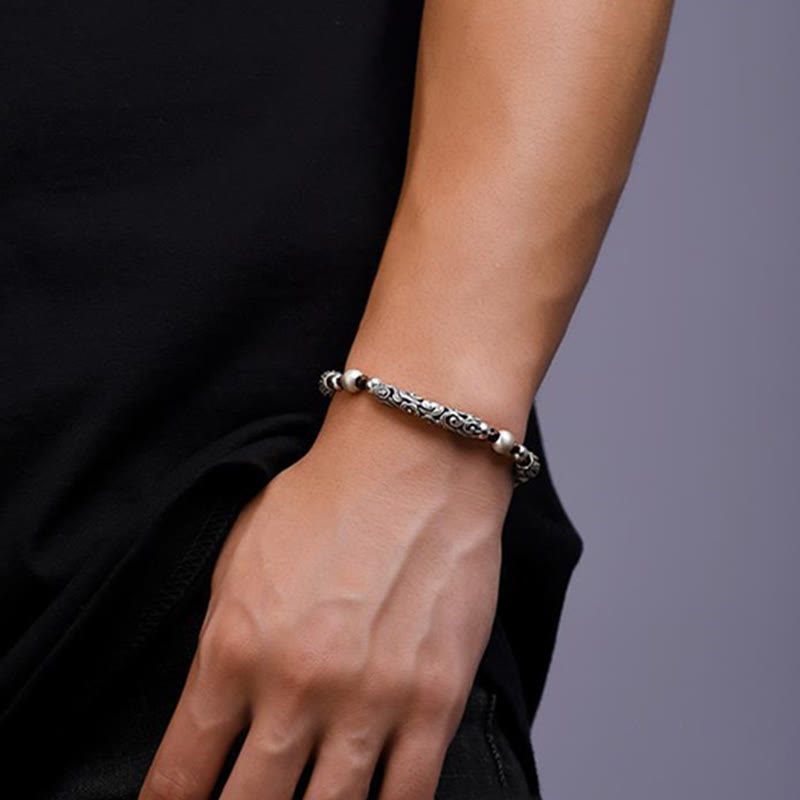 Copper & 999 Sterling Silver Auspicious Cloud Spiritual Bracelet