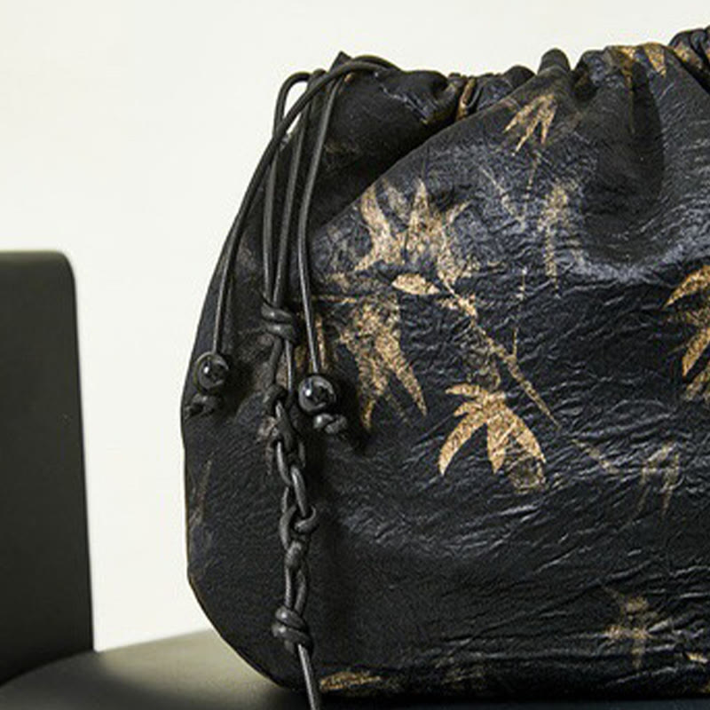 Acetate Yoga Bag with Bamboo Leaves Pattern | Lightweight & Eco-Friendly