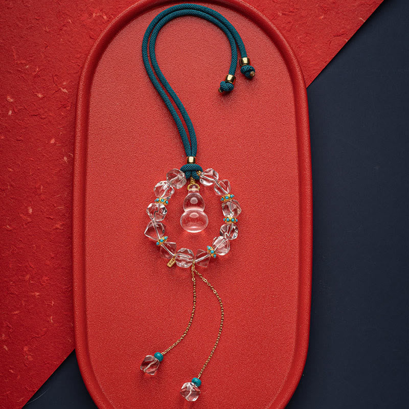 White Crystal Protection Car Hanging Decoration