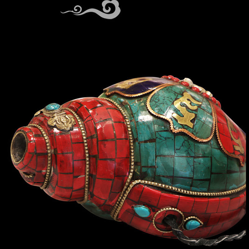 Tibetan Handmade Shankha Conch Shell 23cm | Zen Decor