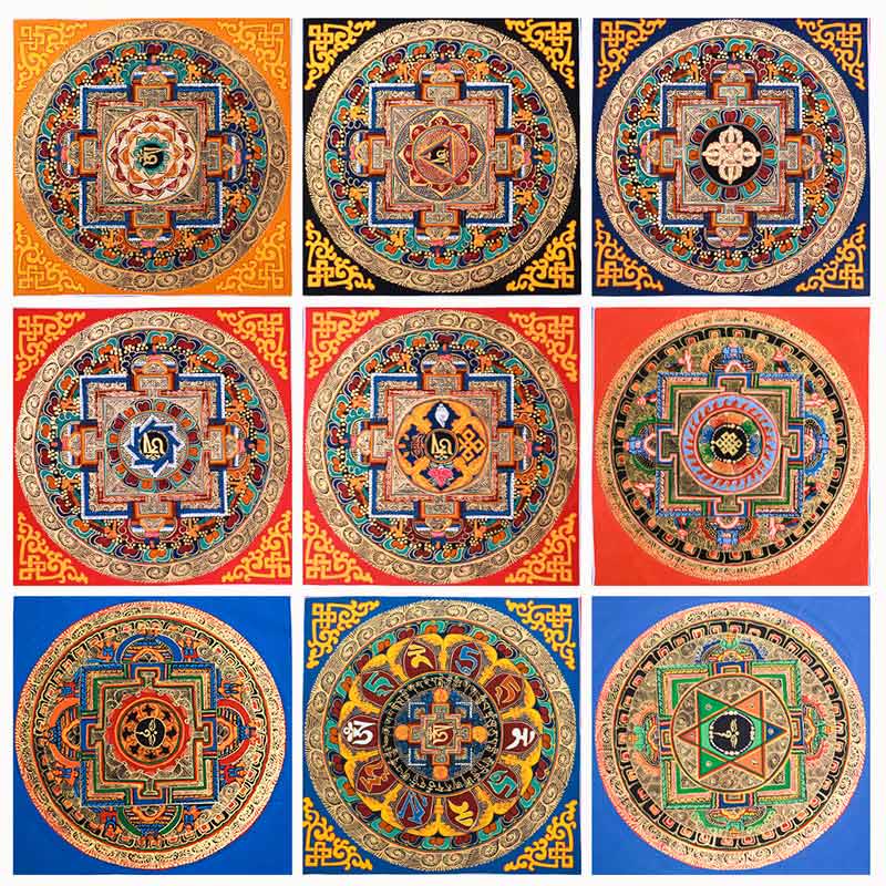 26cm Tibetan Handmade Thangka Painting | Meditation Blessing Art
