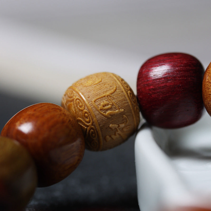 Ebony Wood Om Mani Padme Hum Purity Bracelet 14mm