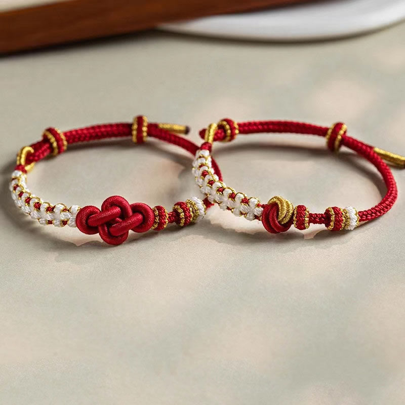 True Love Knot Red String Bracelet for Protection & Luck