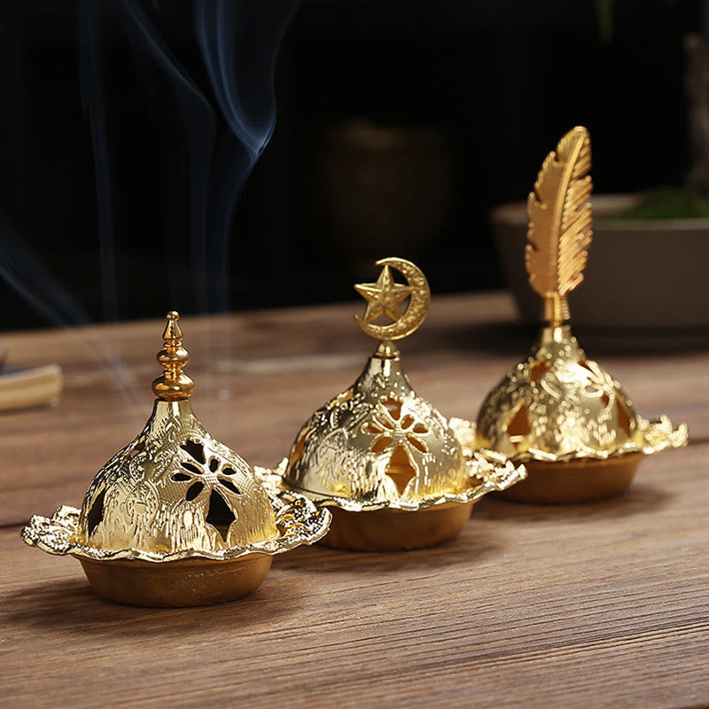 Gold Alloy Spiritual Meditation Incense Burner