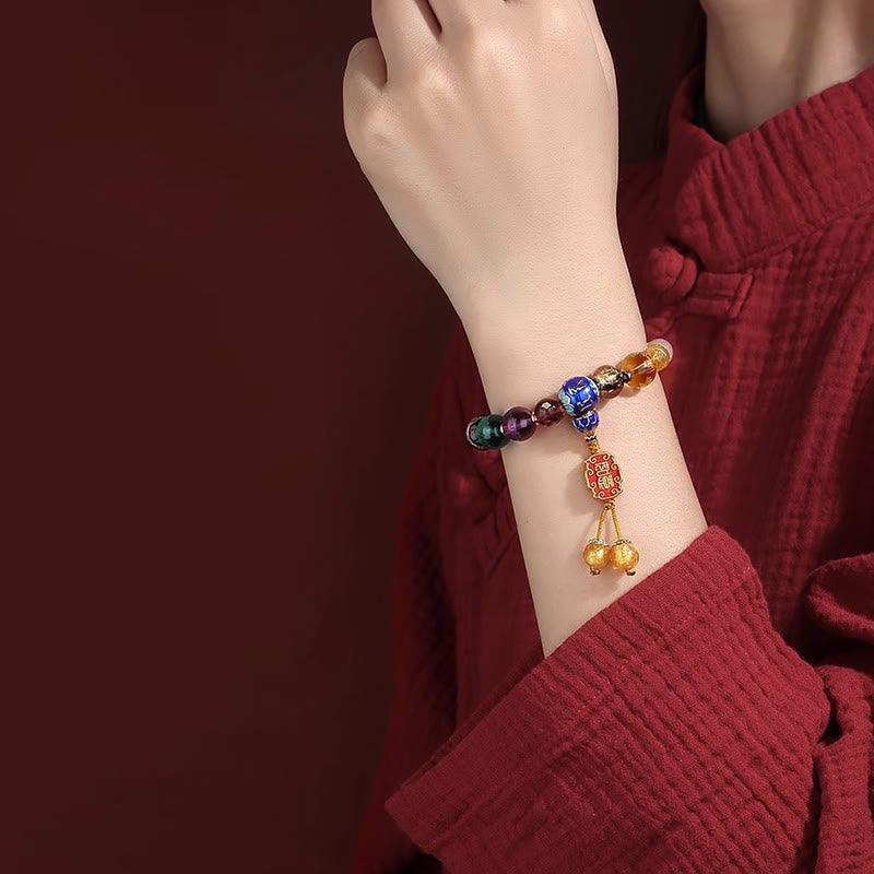 Om Mani Padme Hum Tibetan Wrist Mala | 18 Incense Ash Liuli Glass Beads