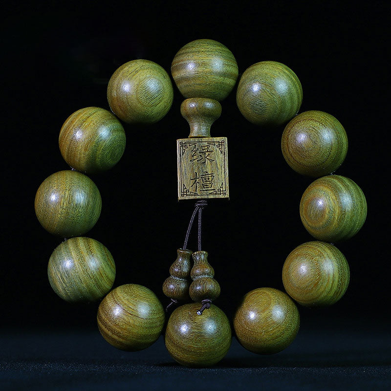 15mm Green Sandalwood Soothing Cure Bracelet Meditation