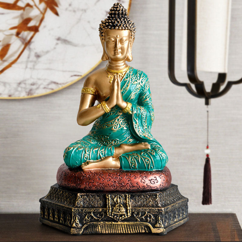 Buddha Compassion Resin Statue for Serenity and Luck