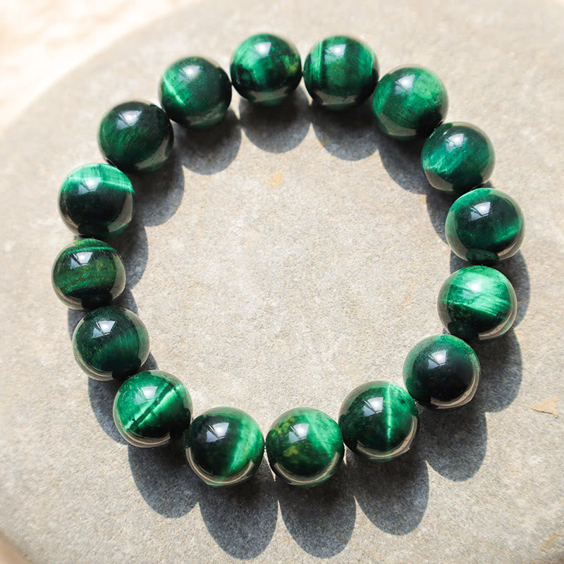 8mm Green Tiger Eye Growth Healing Bracelet